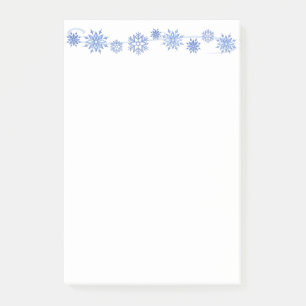 Winterschneeflocken - Nachhinweise Post-it Klebezettel