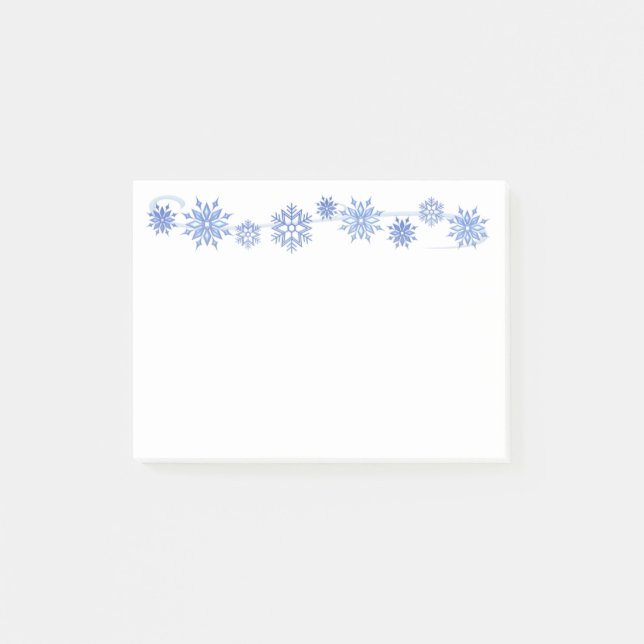Winterschneeflocken  post-it klebezettel (Vorderseite)