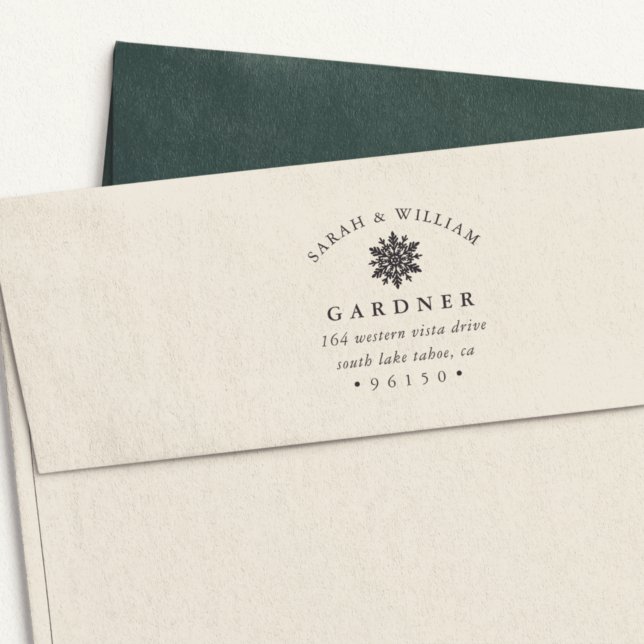 Winterschneeflocken-Rücksendeadresse Permastempel (Von Creator hochgeladen)