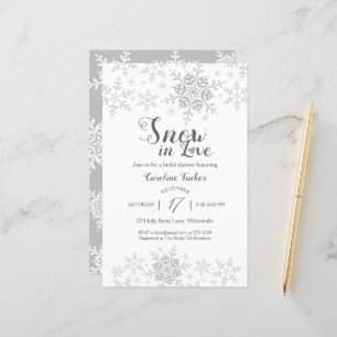 Winterschneeflocken Schnee in Liebe Brautparty