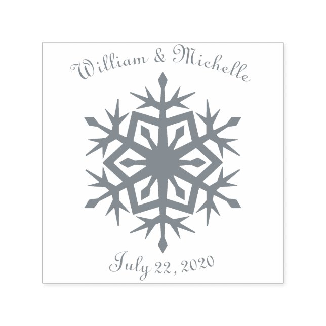 Winterschneeflocken, selbstgefällige Akzent-Briefm Permastempel (Design)