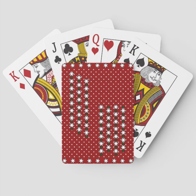 Winterschneeflocken Spielkarten (Rückseite)