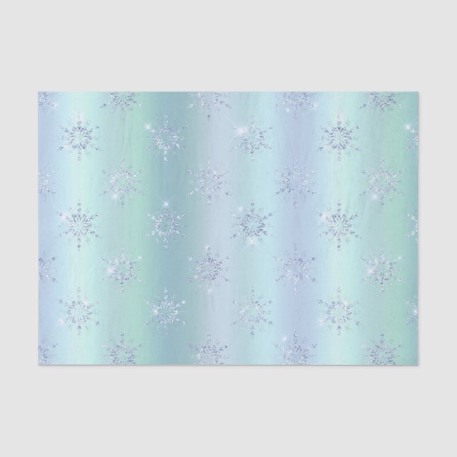 Winterschneeflocken strahlende Illustration Seidenpapier (Vorderseite)