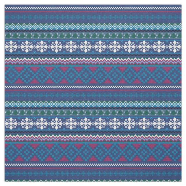 Winterschneeflocken Sweater Print Fabric Stoff (Muster)