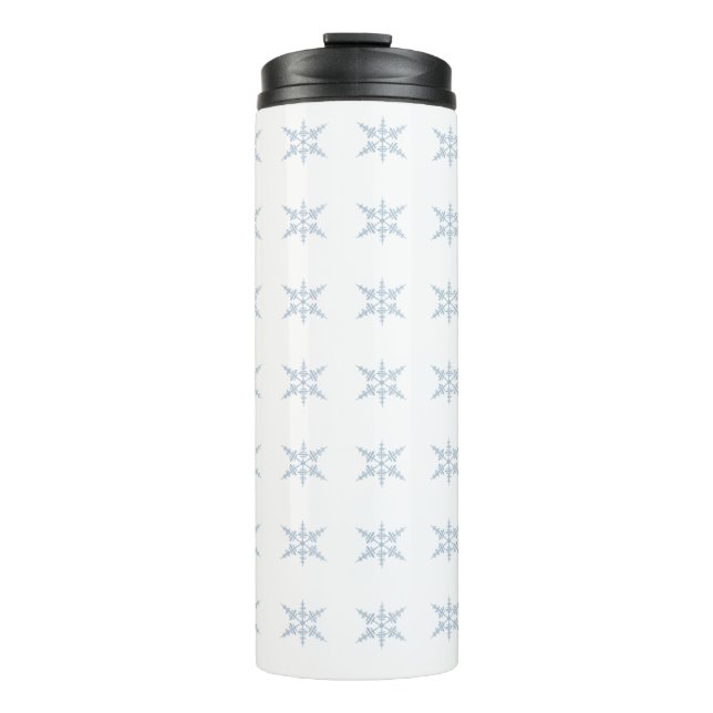Winterschneeflocken Thermosbecher (Vorderseite)