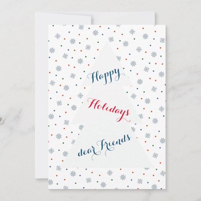 Winterschneeflocken und Punktmuster (Vorderseite)