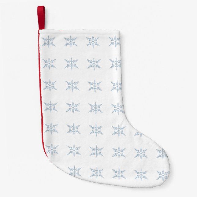 Winterschneeflocken Weihnachten Strumpf Kleiner Weihnachtsstrumpf (Vorderseite)