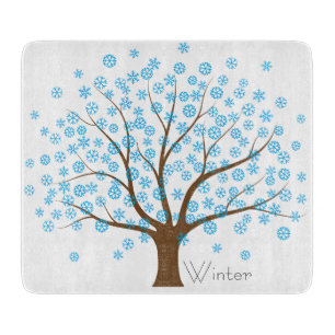 Winterschneeflockenbaum Schneidebrett