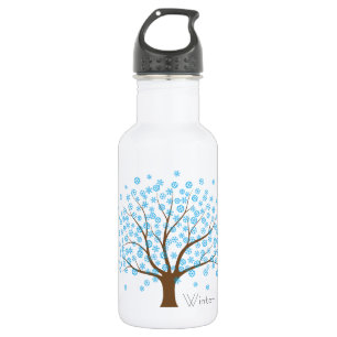 Winterschneeflockenbaum Trinkflasche