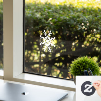 Winterschneeflockenklammer Fensteraufkleber