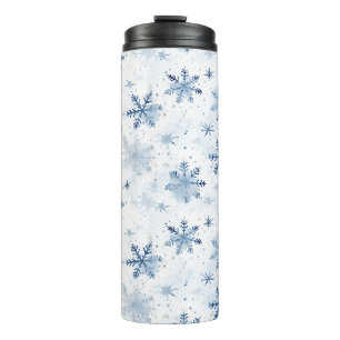 Winterschneeflockenmuster Thermosbecher