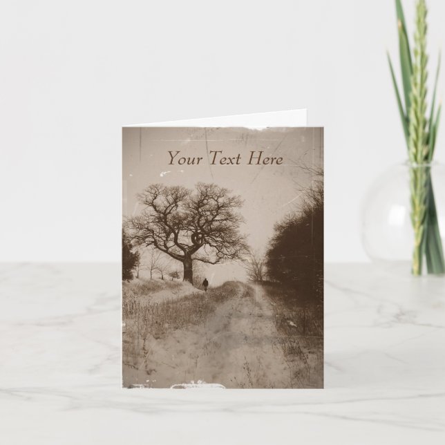 Winterschneefotografie Feiertagskarte (Vorderseite)