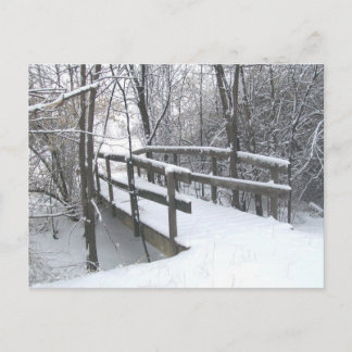 Winterschneegedeckte Bridge Post Card Postkarte
