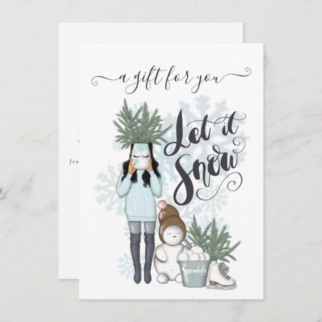 Winterschneegeschenk (Vorne/Hinten)