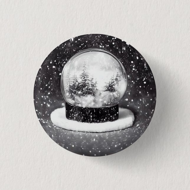 Winterschneeglobe Button (Vorderseite)
