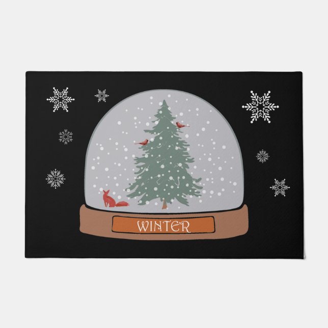Winterschneeglobe Fußmatte (Vorderseite)