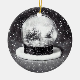 Winterschneeglobe Keramik Ornament