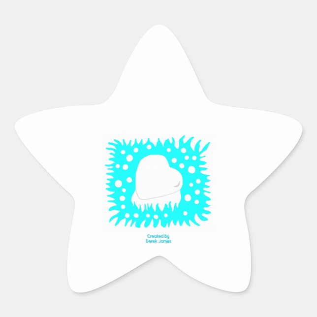 Winterschneehechtsticker Stern-Aufkleber (Vorderseite)