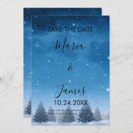 Winterschneehochzeit Save The Date