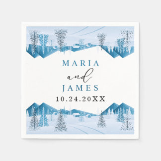 Winterschneehochzeit Serviette