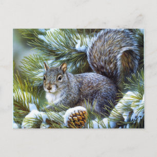 Winterschneehörnchen Postkarte