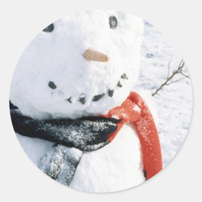 Winterschneekarten und Aufkleber (Vorderseite)