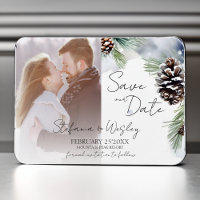 Winterschneekiefern Foto Save the Date