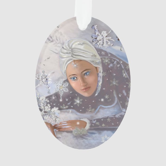 Winterschneekönigin Ornament (Rückseite)