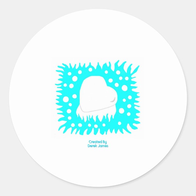 Winterschneekopfsticker Runder Aufkleber (Vorderseite)