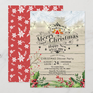 Winterschneeland Weihnachten & Neues Jahr Party Einladung