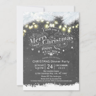 Winterschneeland Weihnachten & Neues Jahr Party Einladung