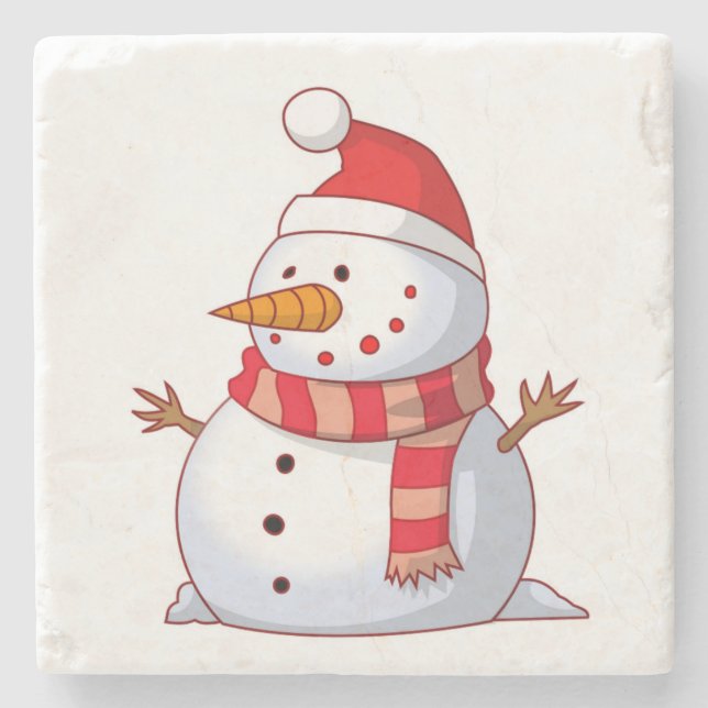 WINTERSCHNEEMANN STEINUNTERSETZER (Vorderseite)
