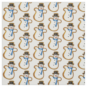 Winterschneemänner Snowman Zucker Keksstoff Stoff