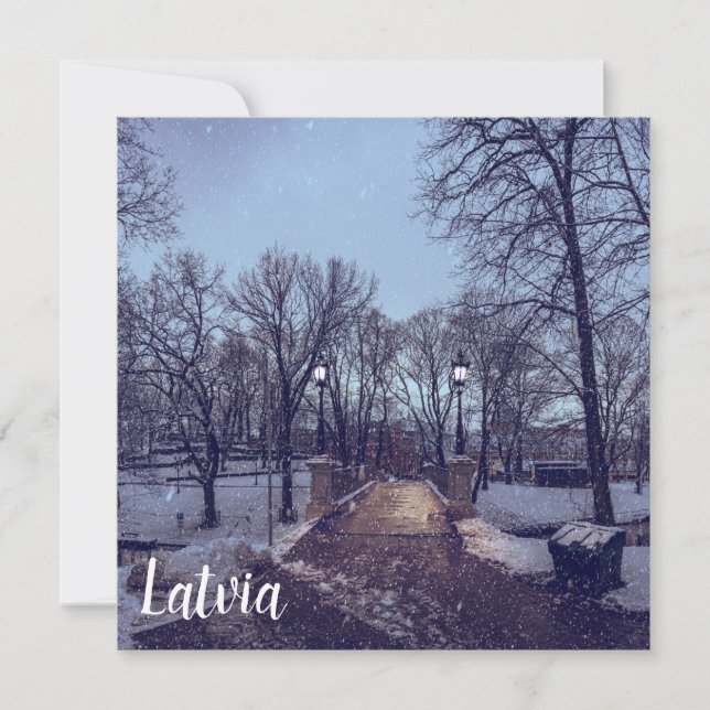 Winterschneepark im Abend (Vorderseite)