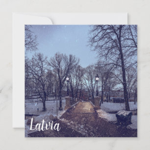 Winterschneepark im Abend