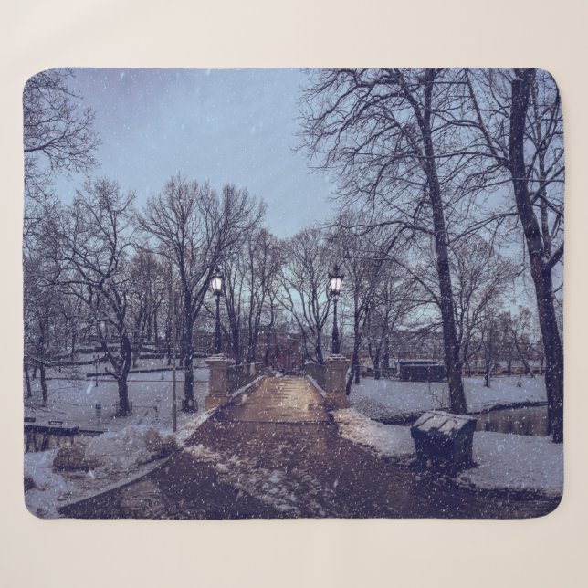 Winterschneepark im Abend Sherpadecke (Vorderseite (Horizontal))