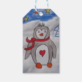 Winterschneepinguin Geschenkanhänger