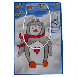 Winterschneepinguin Mittlere Geschenktüte