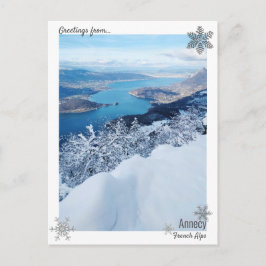 Winterschneesee Annecy Postkarte