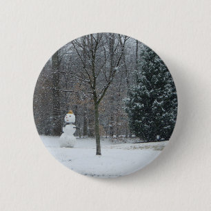 Winterschneeszene der Nachbarin Button