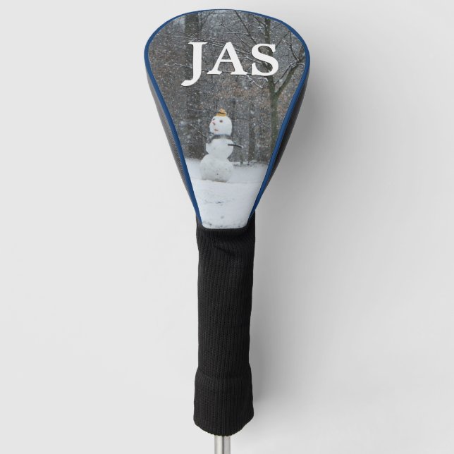 Winterschneeszene der Nachbarin Golf Headcover (Vorderseite)