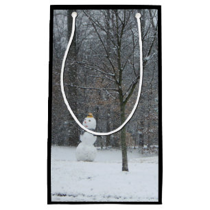 Winterschneeszene der Nachbarin Kleine Geschenktüte
