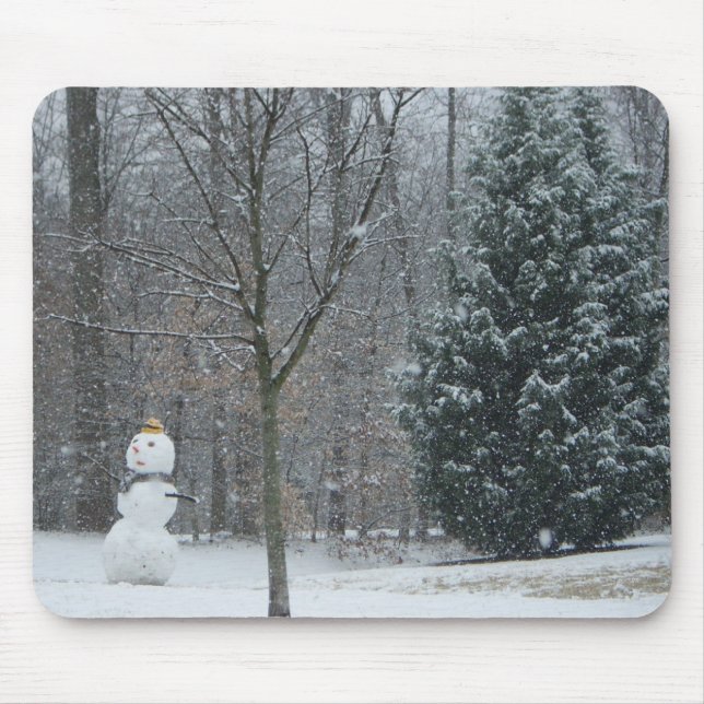 Winterschneeszene der Nachbarin Mousepad (Vorne)