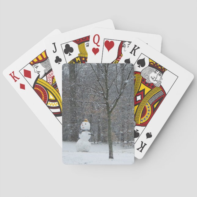 Winterschneeszene der Nachbarin Spielkarten (Rückseite)