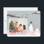 Winterschneeurlaub Grußkarte Feiertagskarte<br><div class="desc">Diese Wintergrusskarte ist der ideale Weg,  um in dieser Urlaubssaison Ihre Fotos zu zeigen. Gute Ferien!</div>