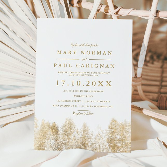 Winterschneewald Blau Weihnachtszeit Einladung (Von Creator hochgeladen)