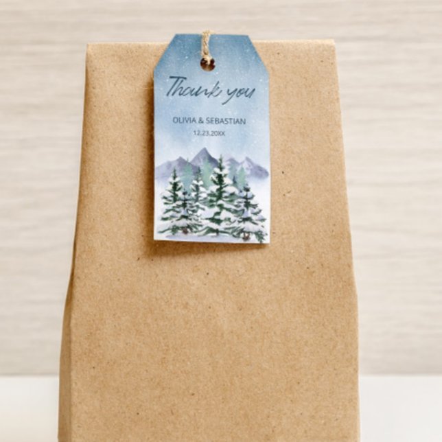 Winterschneewaldhochzeit Geschenkanhänger (Von Creator hochgeladen)