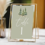 Winterschneewaldhochzeit im Pinienwald Tischnummer<br><div class="desc">Dies ist eine Winter-Schneewald Hochzeit Tischnummer Pine Tree!</div>