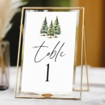 Winterschneewaldhochzeit im Pinienwald Tischnummer<br><div class="desc">Dies ist eine Winter-Schneewald Hochzeit Tischnummer Pine Tree!</div>