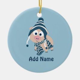 Winterschwein Keramikornament